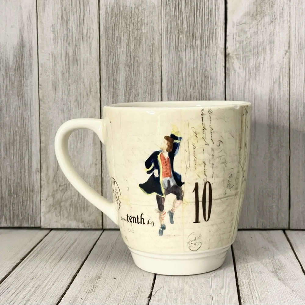 WILLIAMS-SONOMA Twelve Days of Christmas Days 9 & 10 Coffee Mug